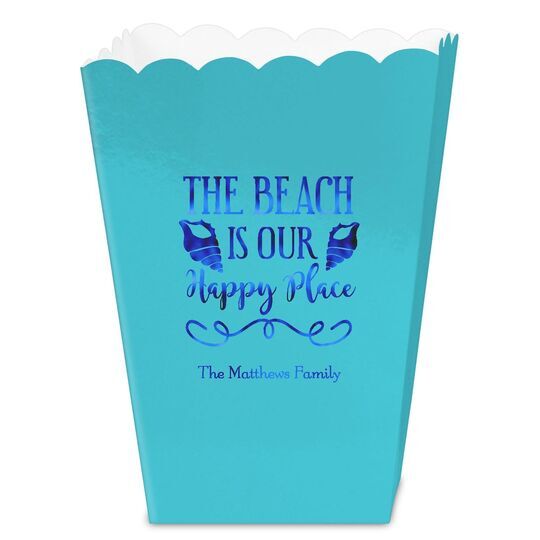 The Beach Is Our Happy Place Mini Popcorn Boxes